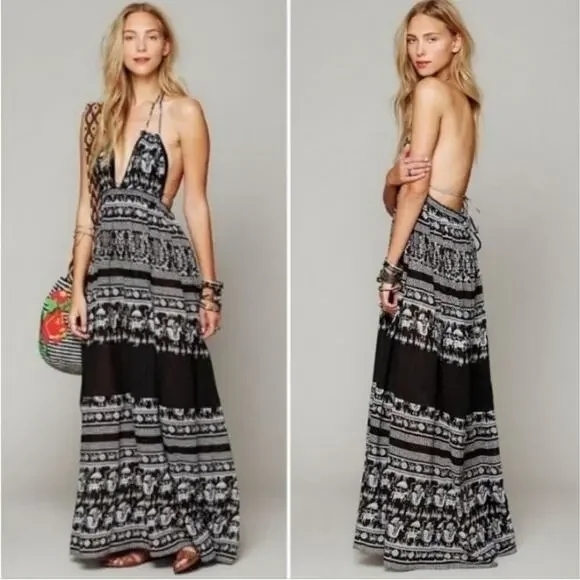 Free People Endless Summer Triangle Top Maxi Dress SZ XS - Picture 1 of 9